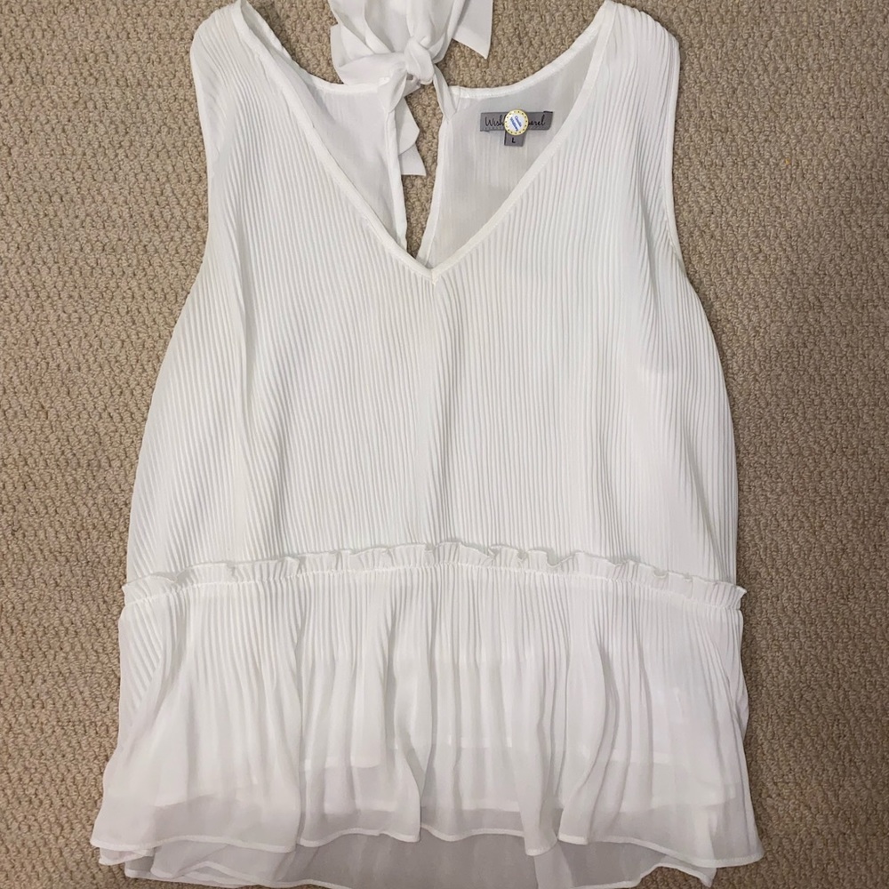 Ribbed silky tank